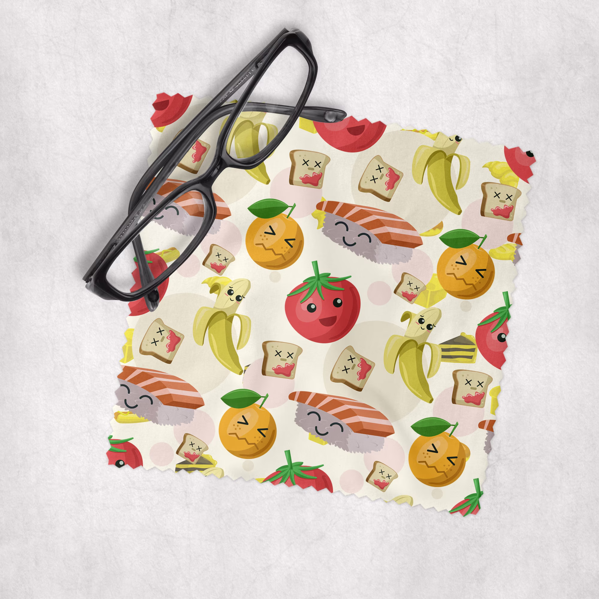 Food 2 - Microfiber Lens Cleaning Cloth For Eyeglasses, Cameras, Smartphones & All Screens