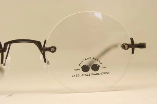 Round Retro Glasses Brown Steve Jobs Style Classic Eyewear