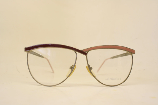 Vintage Red/Pink Landolfi Eyeglasses Unused New Old Stock Eyewear 1980S