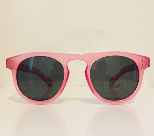 Sunglasses Candy Pink Round Sunglasses, Womans Vintage 90S Glamorous