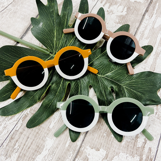 Kid's Two Tone Colour Sunglasses - Unisex Children's Sunglasses Toddler Summer