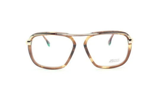 Archivio Moderno 7006 Large Eye Square Style Glasses in Gold & Turtle Effect 56mm Size