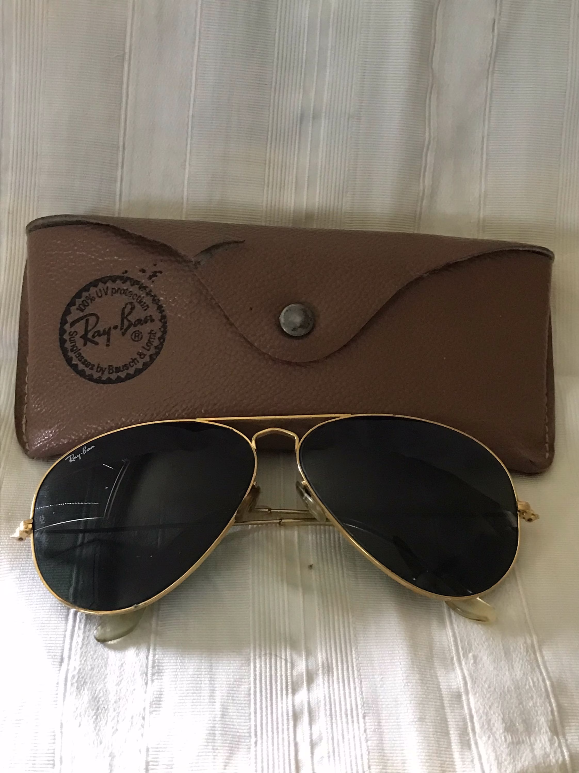 Vintage Ray-Ban Aviator Sunglasses/ Bausch & Lomb Circa 1960's