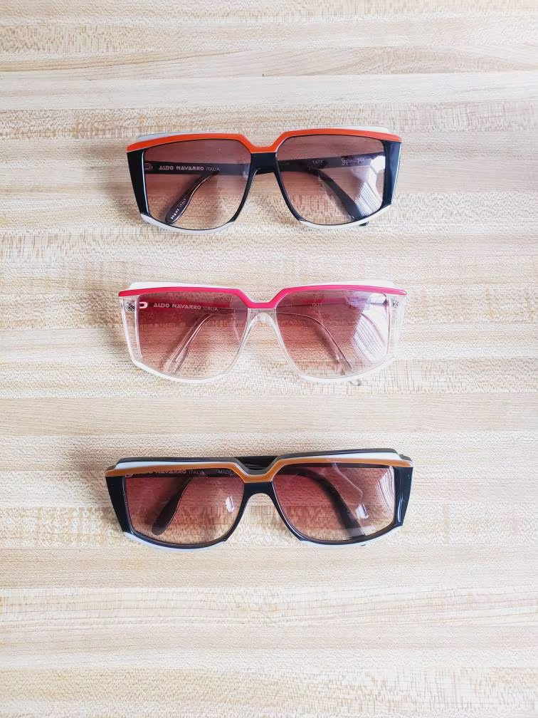 Aldo Navarro Italy Vintage Sunglasses 1980S 3 Colors