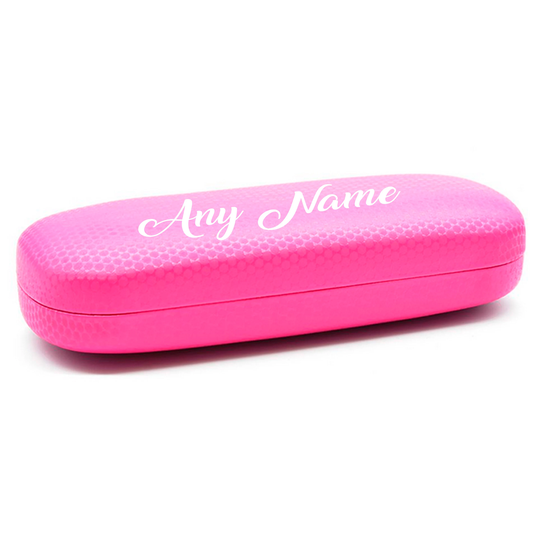 Personalised | Any Name Honeycomb Effect Glasses Case | Henry Pink