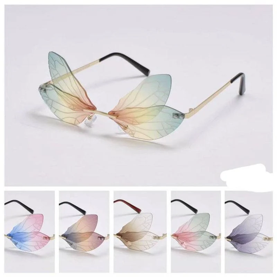 Dragonfly Fairy Wing Sunglasses Butterfly Frameless