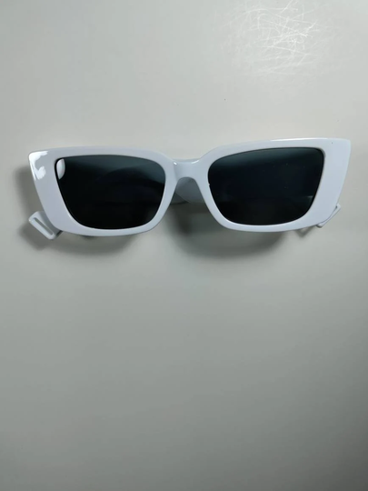 Square White Frame Sunglasses