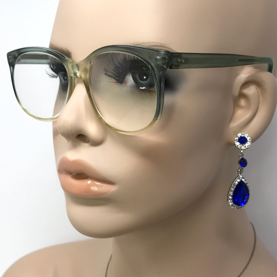 Vintage Merx Ps80 Eyeglasses Glasses Frame Clear Green Used Eyeglass Frames Retro UK