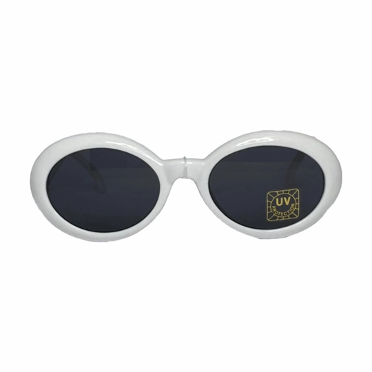 90S Vintage, Laser Sunglasses, Unisex Vintage White Patent Plastic Frames & Black Lenses, Brand New, Deadstock