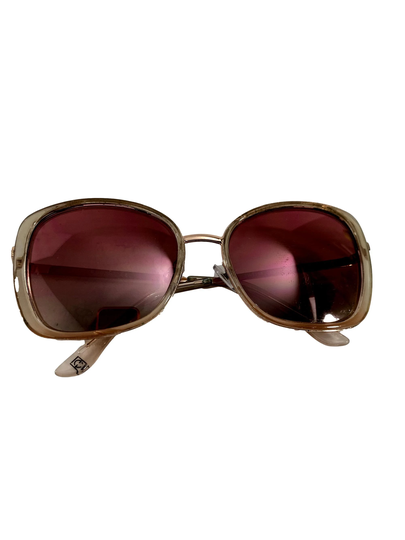Vintage Foster Grant Butterfly Style Sunglasses Plastic Big Oversized Frame Metal Arms