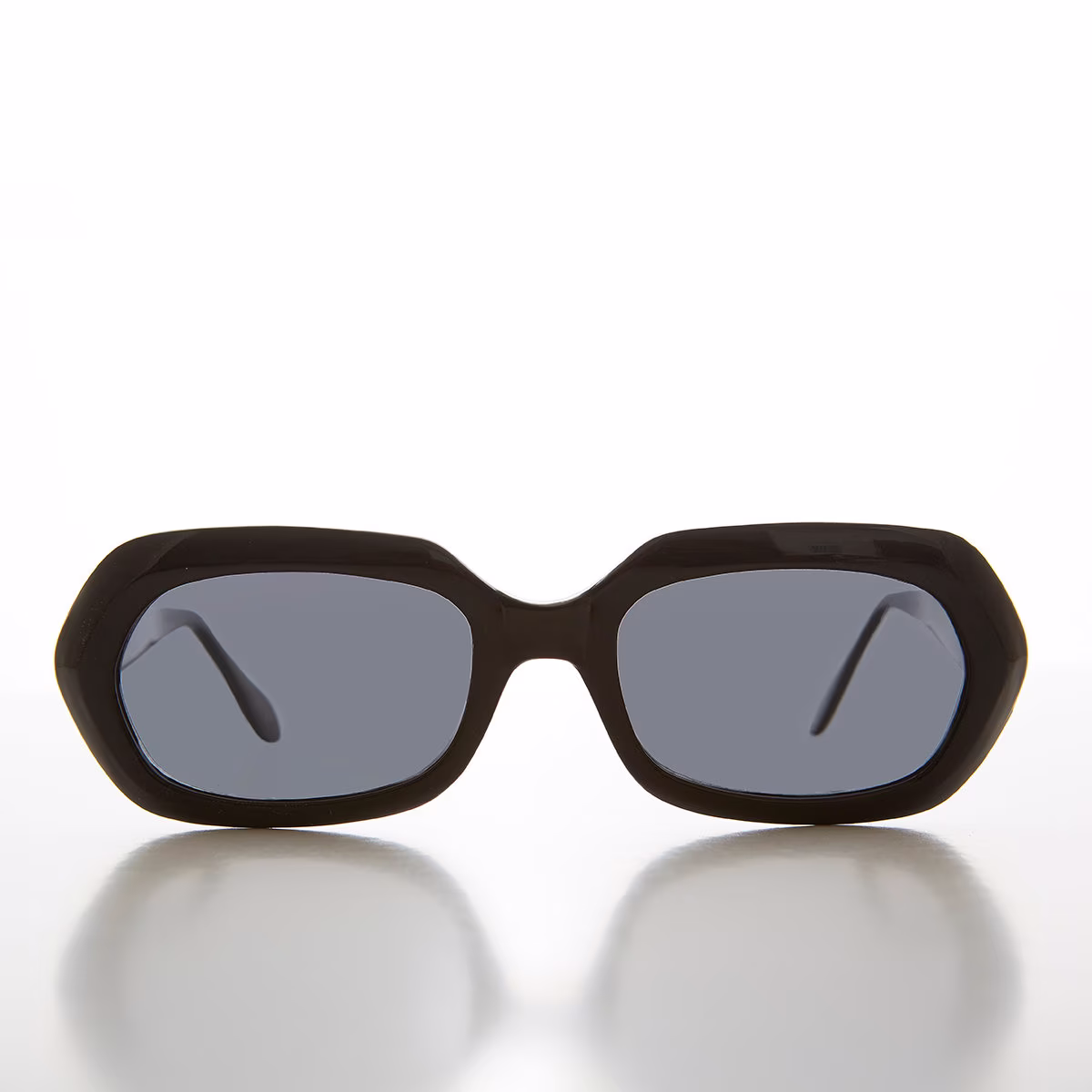 Rectangular Hexagon Mod Vintage Sunglass New Old Stock - Nadine
