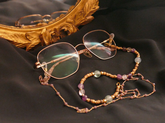 Asymmetrical Beaded Lanyard/Chain For Eyewear/Glasses - Handmade