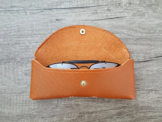 Personalized Leather Glasses Cover, Father's Day Gifts Sunglasses Holder, Purse Eyeglass Case Leather Handcraft Eyewear Accessories