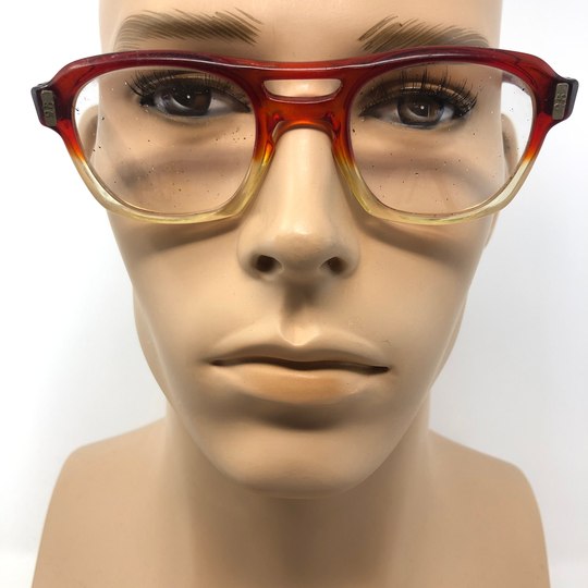 Vintage Pilot Eyeglasses Ao Glasses Frame Red Clear Used Eyeglass Frames Retro
