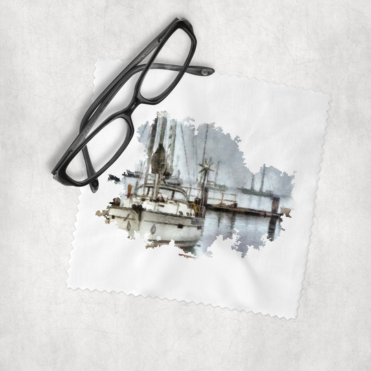 Watercolor - Boat 4 Microfiber Lens Cleaning Cloth For Eyeglasses, Cameras, Smartphones & All Screens