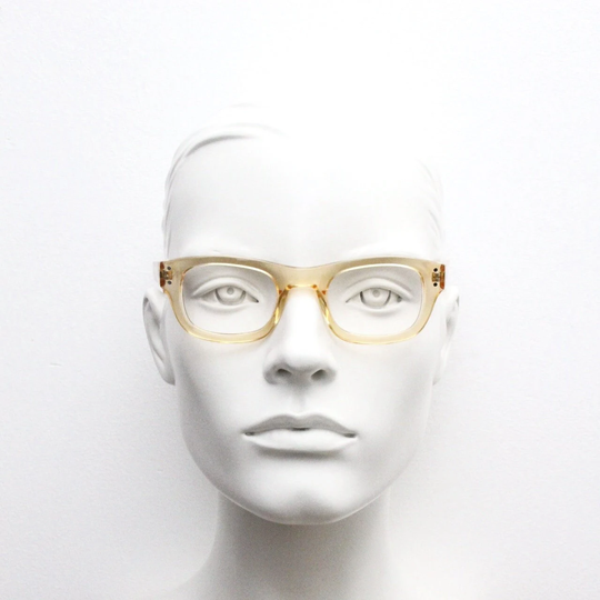 Moscot Nebb Glasses in Clear Acetate. Rare Transparent Peach Colour Option. Prescription Eyeglasses. Optical Frames. Rx Spectacles
