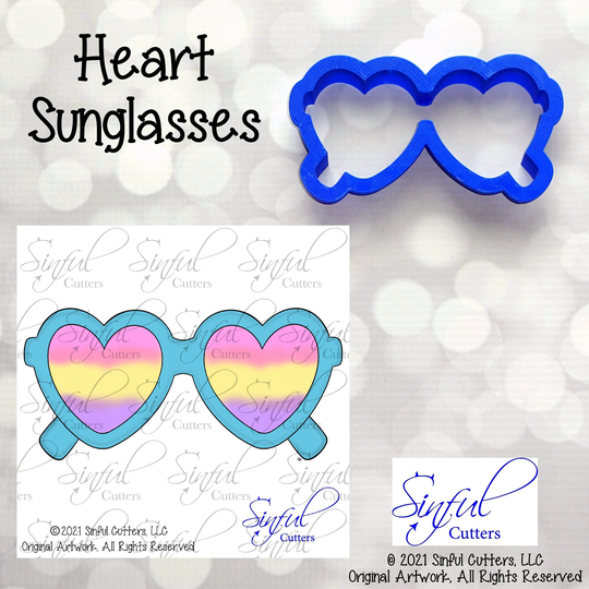 Heart Sunglasses - Summer Cookie Cutter/Fondant Clay