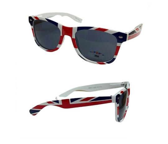 Adults Mens Womens Wayfare Union Jack Flag Black Tint Sunglasses Shades Uv400