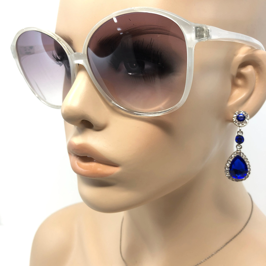 Vintage St Michael 1471-0400 Sunglasses White Oversized Sun Shades Frames Glasses Retro France