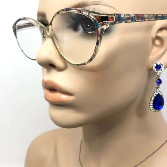 Vintage Boots Siophan Eyeglasses Glasses Frame Clear Pink Oval Used Eyeglass Frames Retro