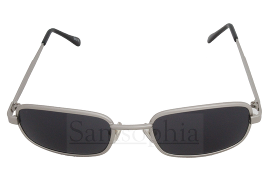 High Quality Adult Sunglasses Dark Tinted Lens Silver Rectangle Frame. Uv400 Protection. Smcl023