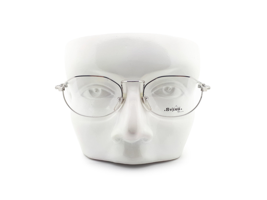 Vintage Sting 4199 Col 579 90S Oval Glasses Frames // 1990S Designer Metal Eyeglasses