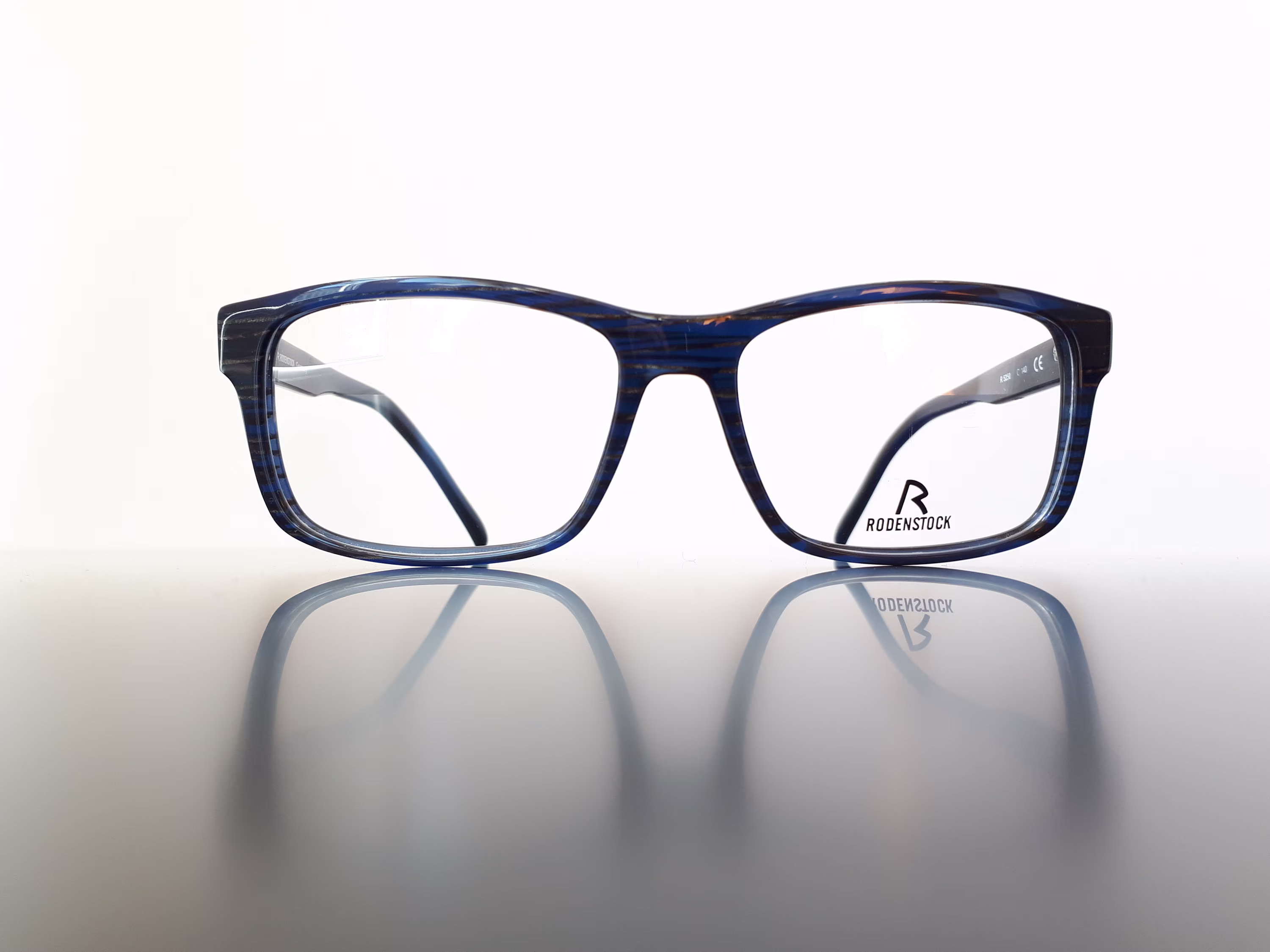 Rodenstock 5250 Eyeglasses Brown Blue Angular Shaped Men Women Glasses From Germany With General Case Medium Size New Neu Brille