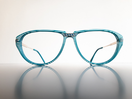 Charmant 7400 Eyeglasses Bright Turquoise With Gold Arms Oval Shaped Women Glasses Medium Size New Neu Brille