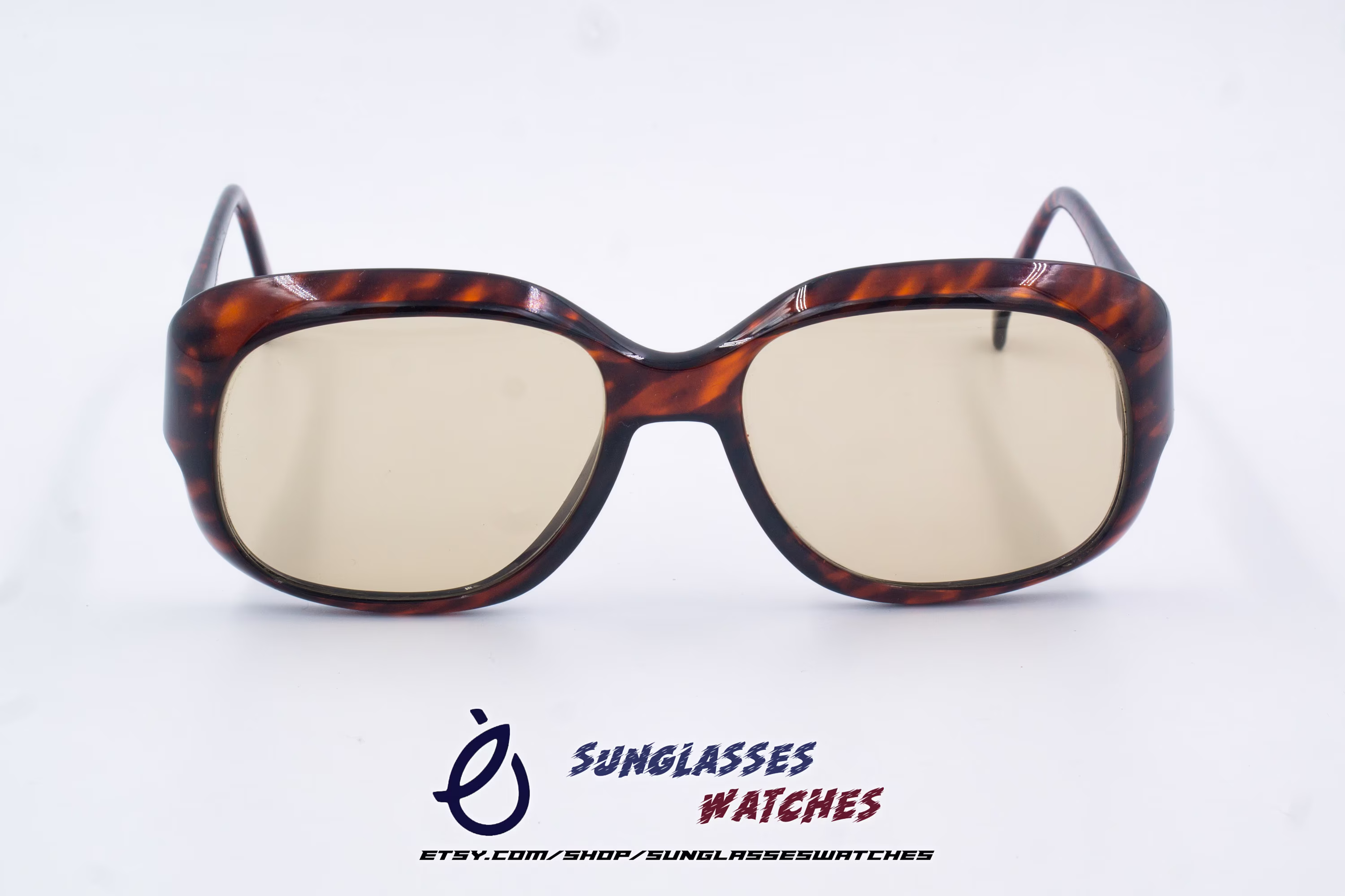 Viennaline Royal 1622 Optyl Made in Austria Oversized Tortoise Acetate Sunglasses/Good Condition 1970S Vintage Men Women