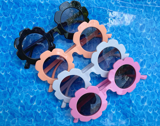 Personalized Sunglasses For Girls, Custom Kids, With Name, Flower Sunnies Toddler, Sunflower