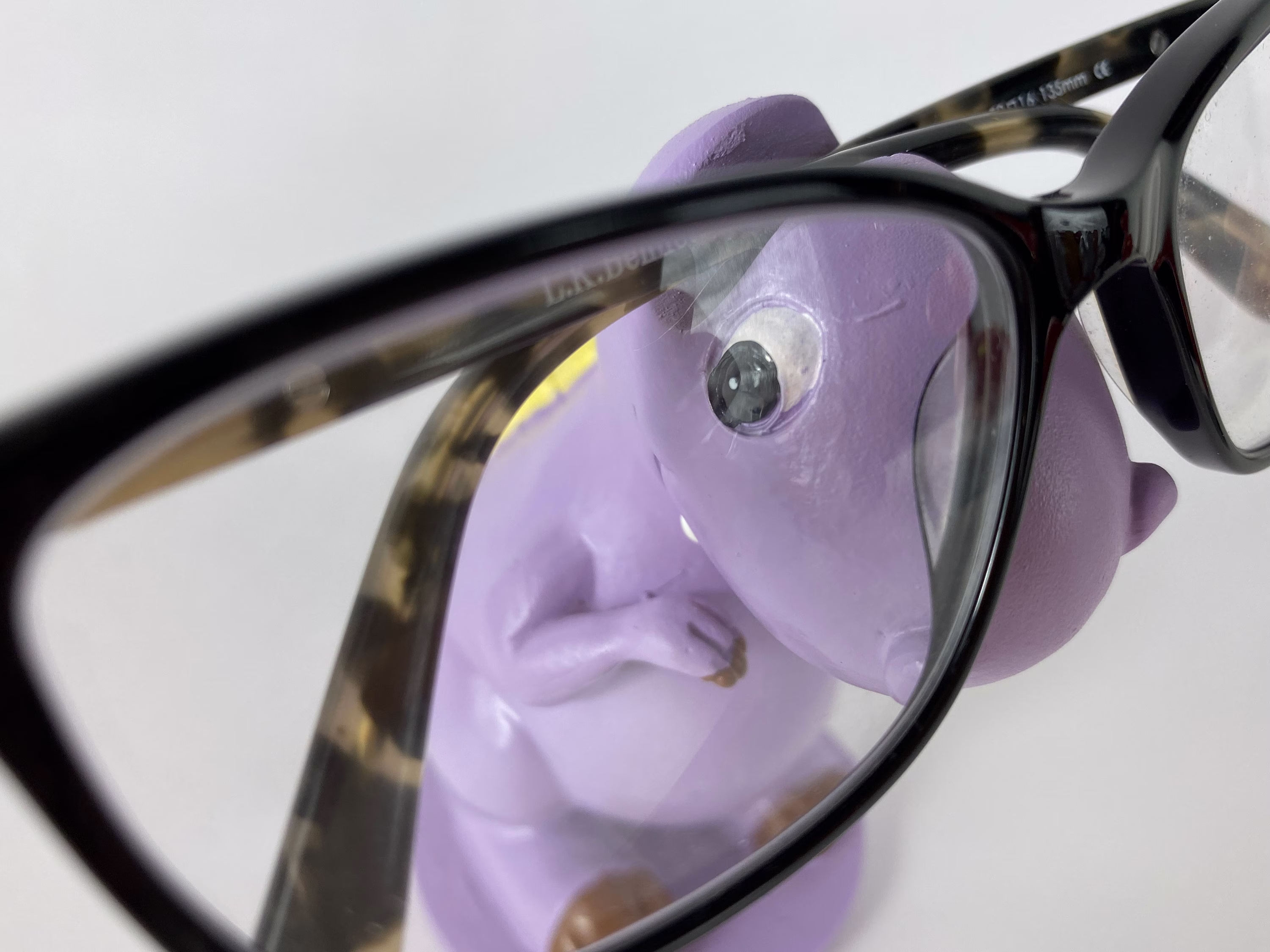 Lilac Raptor Dinosaur Glasses Or Spectacles Holder/stand - Ornament