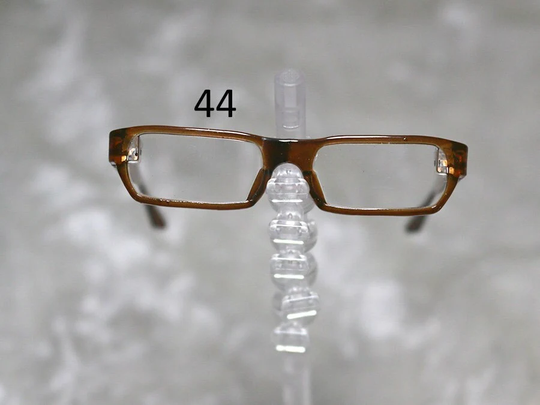1/3 1/4 Bjd Eye Glasses Eyeglasses Brown Frames & Clear Lens 44