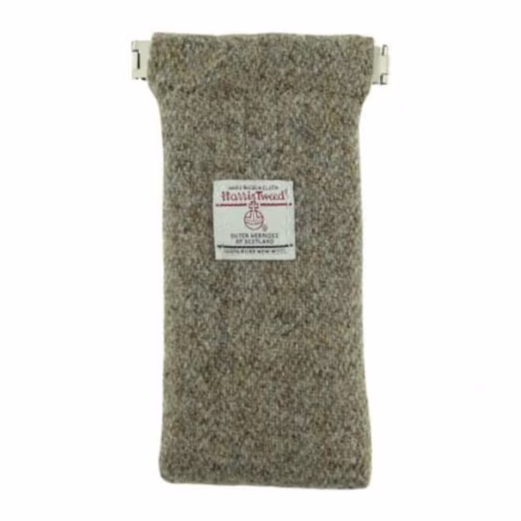 Harris Tweed Glasses Case in Plain Oatmeral lb2109-Col106