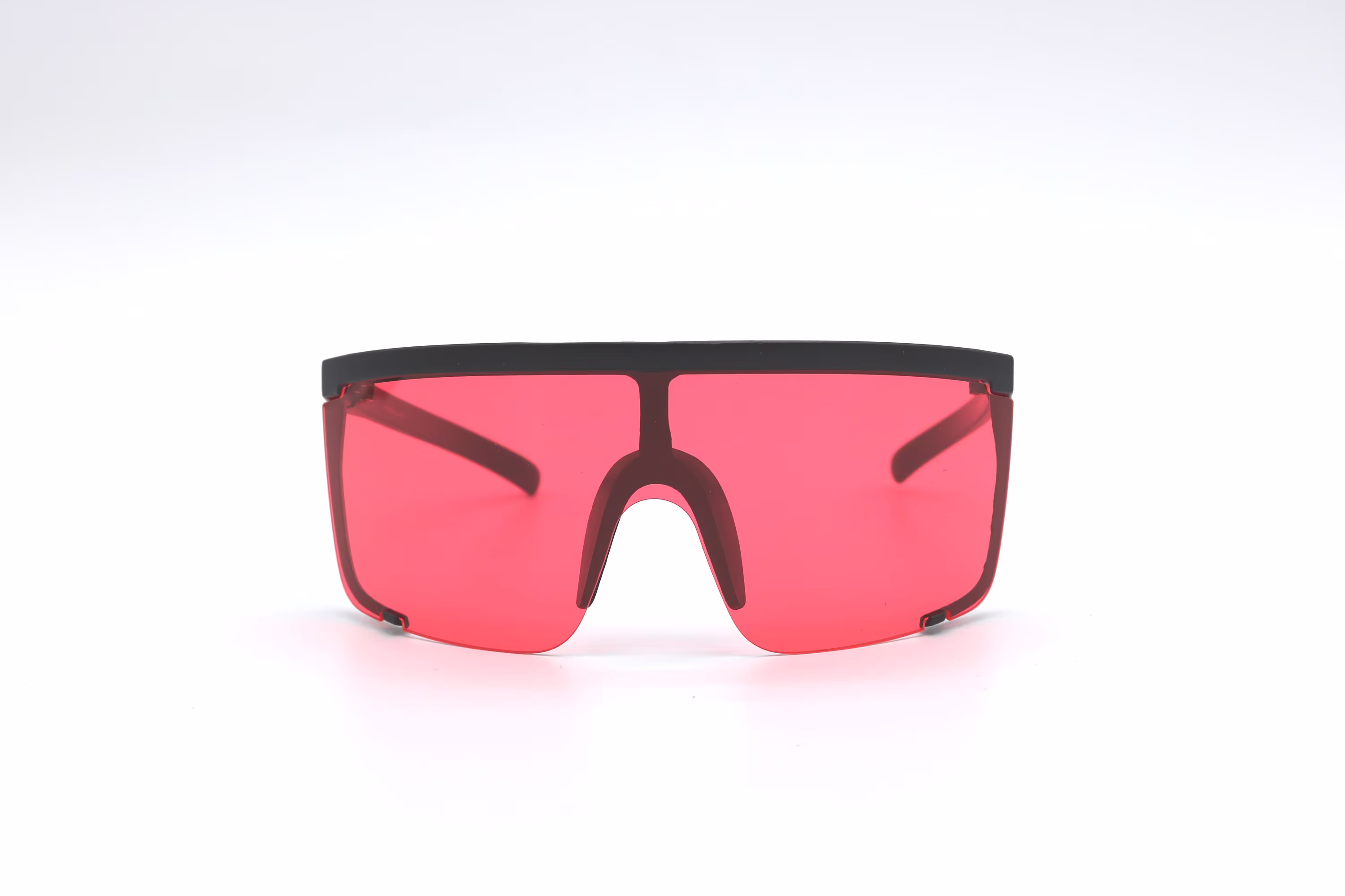 Shaded Half Visor Wide Sunglasses Futuristic Uv400