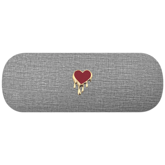 Melting Heart Hard Glasses Case. Dripping Spectacle Broken Reading Eyeglasses Cupid Bleeding Birthday Gift
