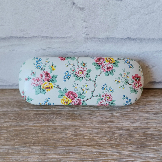 Floral Girly Roses Flowers Sunglasses Case Hard Glasses Spectacles Cleaning Lens Cloth Ladies Men's Women's Boy's Teenager Gift Present Kids