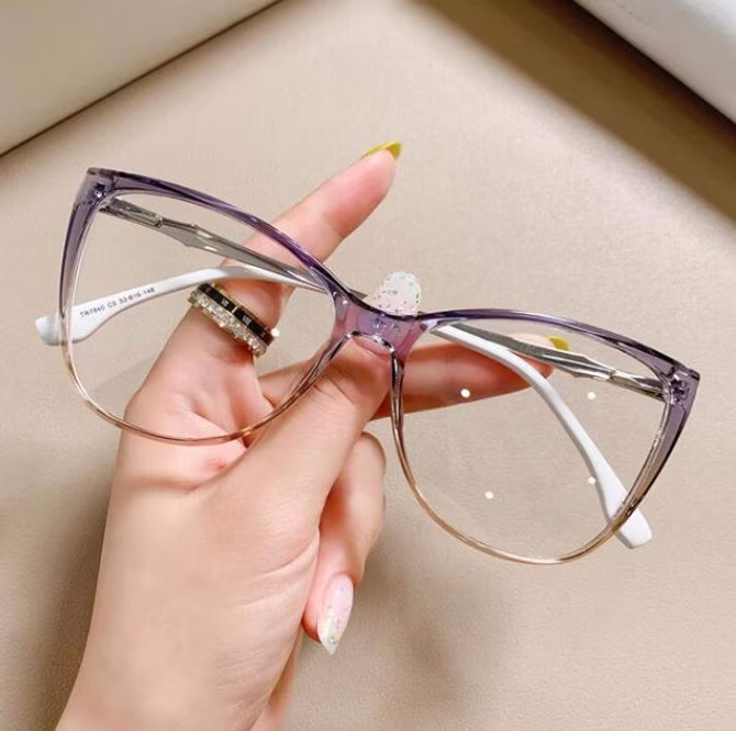 Anti Blue Light Myopia Vintage Gradient Eyeglasses For Nearsightedness | Unique Cat Eye Glasses Frame