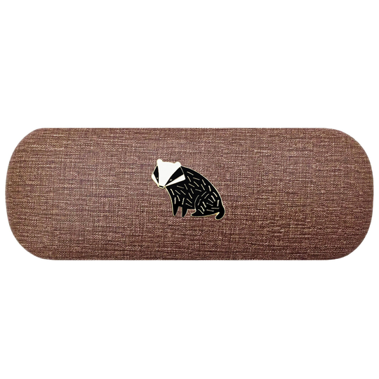 Badger Hard Glasses Case. Wild English Spectacle Reading Eyeglasses Wildlife Sunglasses Animal Birthday Gift