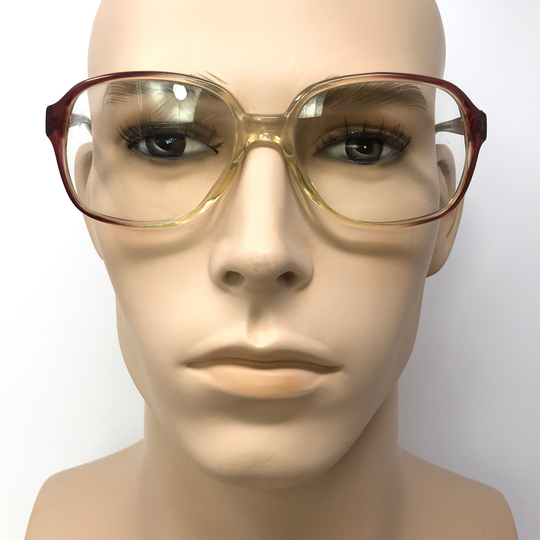 Vintage Dunelm Fred Eyeglasses Glasses Frame Red Clear Square Used Eyeglass Frames Retro