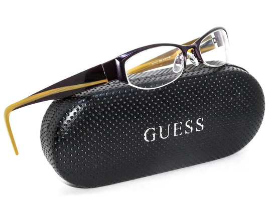 Guess Women's Eyeglasses Gu1417 Pur Purple/Honey Half Rim Frame 51[]17 135