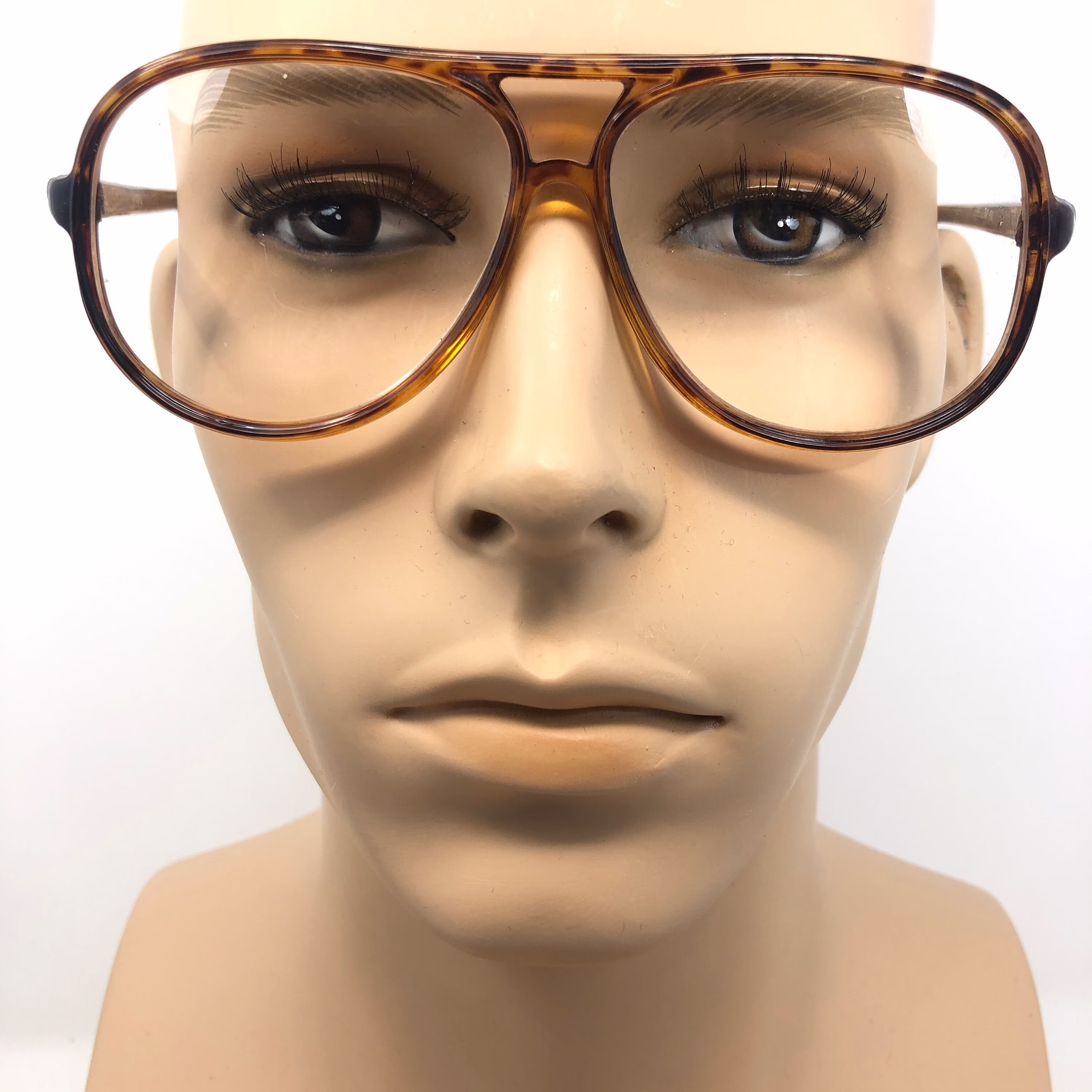 70S Vintage Pilot Eyeglasses Eyewear P11 Mens Glasses Frame Brown Tortoise Used Eyeglass Frames Retro