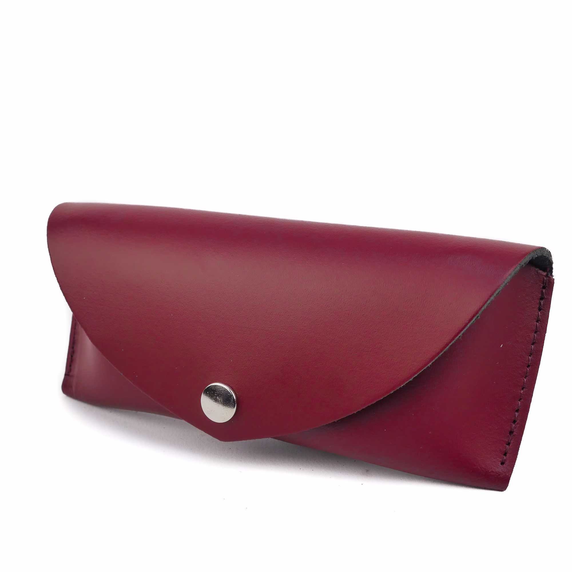 Burgundy Sunglasses Case // Dark Red Leather Glasses Chroma