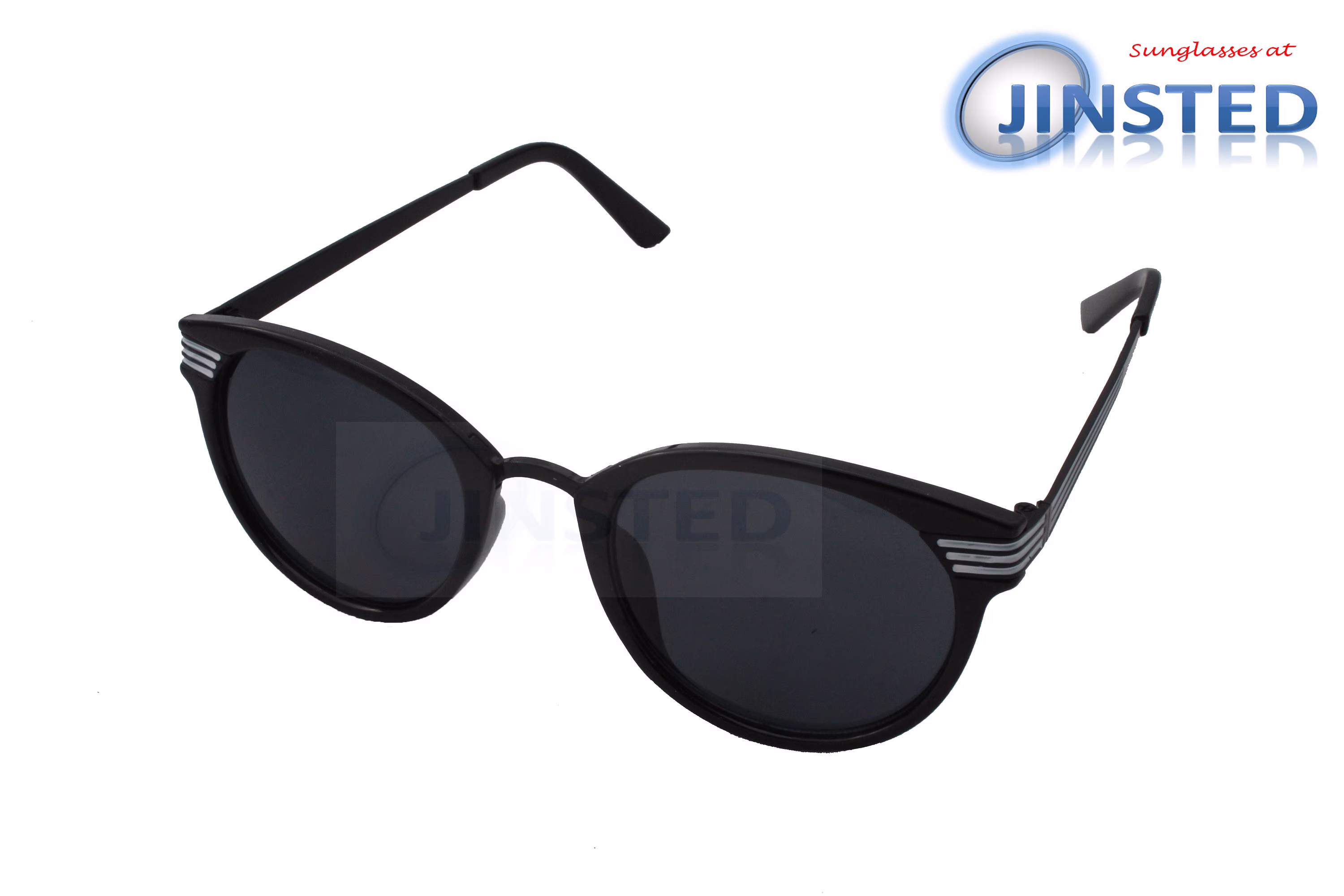 High Quality Black Circle Sunglasses With Round Frame Uv400 Protection Aci015