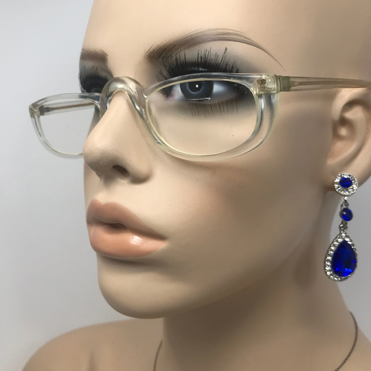 Vintage Ladies Eyeglasses Glasses Frame Clear Half Eye Used Eyeglass Frames Retro