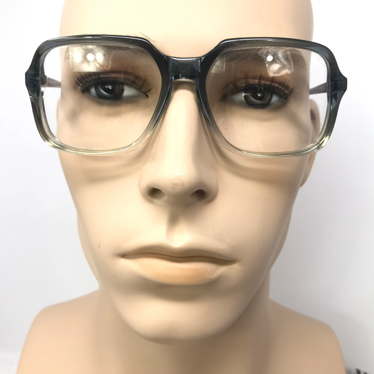 Vintage Modern Eyewear Drew Eyeglasses Glasses Frame Blue Clear Square Used Eyeglass Frames Retro Geek