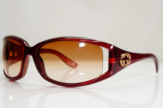 Authentic Gucci Womens Vintage Sunglasses Burgundy Rectangle Gg 2989 Owd02 28449