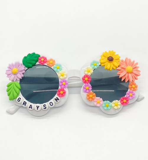Baby/Toddler Personalized Sunnies | Rhinestone, Pearl, & Daisy Mixed Girls, Kids Sunnies Sunglasses Custom Accessories