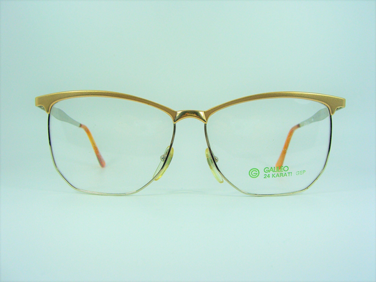 Galileo, Luxury Eyeglasses, Square, Oval, Gold Plated, Frames, Nos, Hyper Vintage, Very Rare