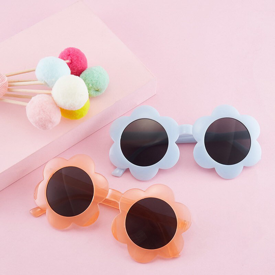 Children's Toddler Retro Sunglasses | Anti Uv Grade 400 Flower Sunnies Shades 6 Colours