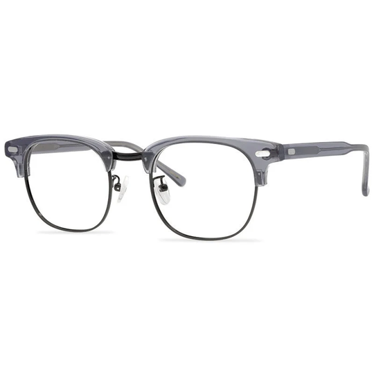 Gray Browline Glasses Combination Vintage Style Malcolm X
